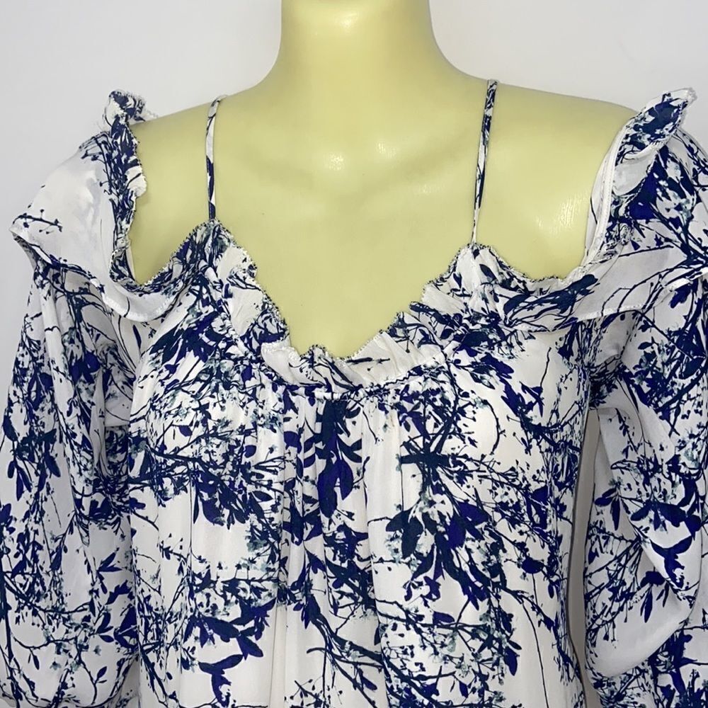 Parker Dress"WHITE THICKET" Dress Tunic Top Cold Shoulder Loose Fitting… - Picture 2 of 9